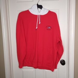 Nautica Ocean Hawaii Yacht Racing 1972 Men's Logo 1/4 Zip Hoodie w/Pocke…